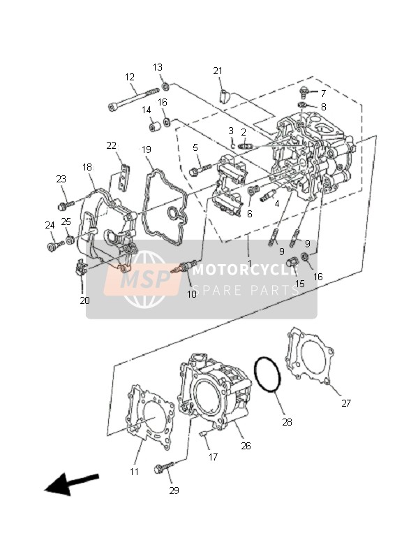 Yamaha YP400 MAJESTY 2010 Cylinder for a 2010 Yamaha YP400 MAJESTY